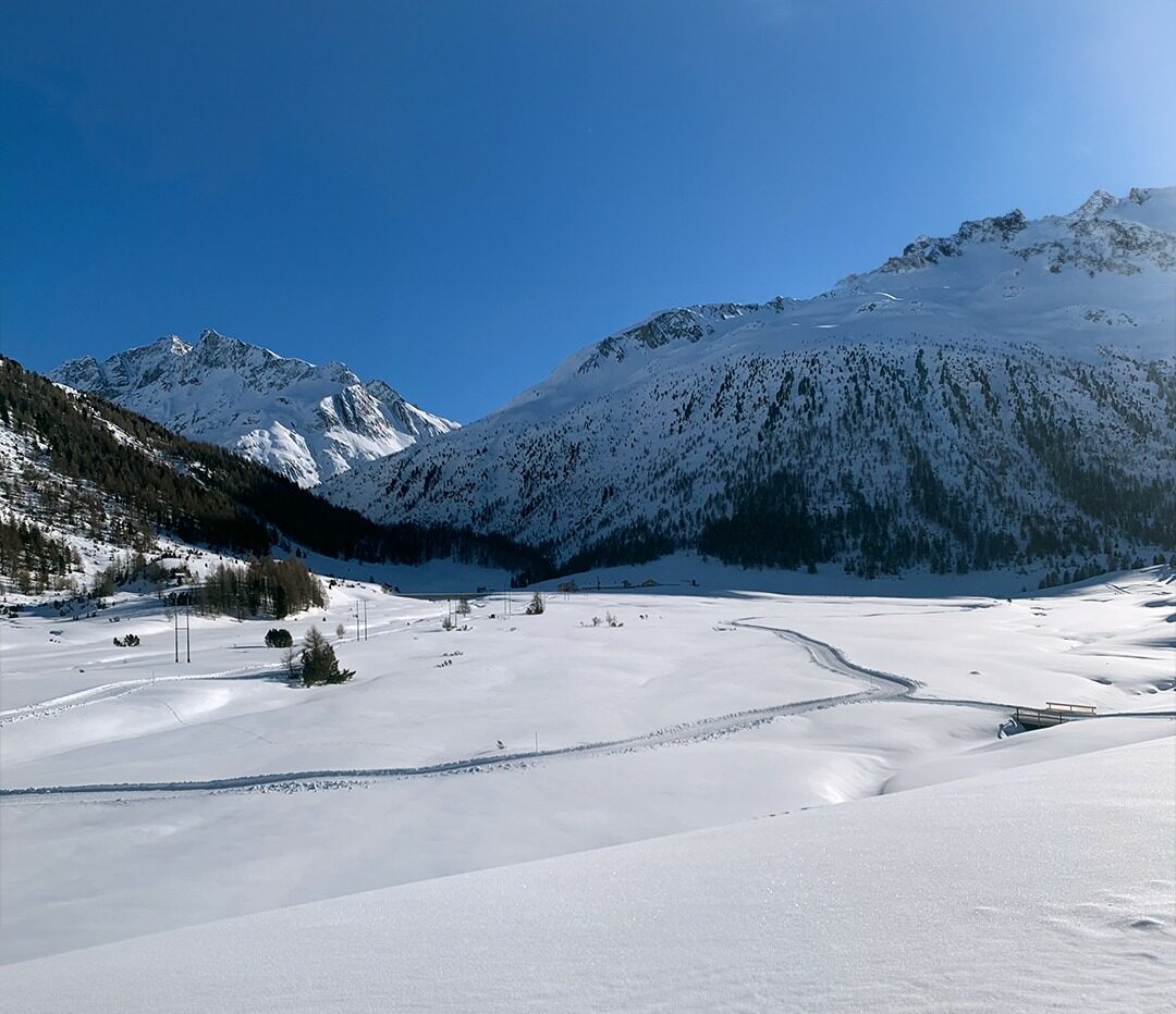 piana dell'alpe vago a livigno in inverno